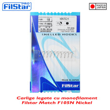  Filstar horgok monofil zsinor 50cm, F105N Match modell, nikkel (10db)