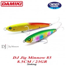 Damiki DJ JIG MINNOW 85S Wobbler 8.5cm-23gr sűlyedő