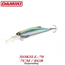 Damiki SOKILL-70 Wobbler 7cm-8gr lebegő