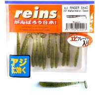 Reins Aji Ringer Twister Shad 3.8cm 1.5 inch Watermelon Seed 15db      