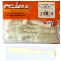 Reins Rockvibe Twister Shad 7.6cm 3 inch Mat White                   