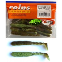 Reins Rockvibe Twister Shad 7.6cm 3 inch Green Pumpkin Chart Melon 12db