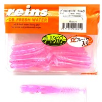 Reins Rockvibe Twister Shad 7.6cm 3 inchClear Pink 12db         