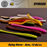 Libra Dying Worm 8cm Cheese gumicsali 12db/cs