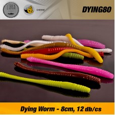 Libra Dying Worm 8cm Cheese gumicsali 12db/cs