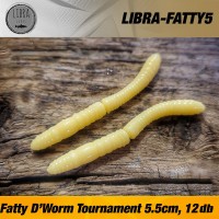 LIBRA Fatty D-Worm Tournament 55mm Cheese gumicsali 12db/cs