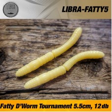 LIBRA Fatty D-Worm Tournament 55mm Cheese gumicsali 12db/cs