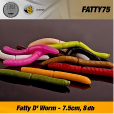 Libra Fatty D'Worm 75mm Cheese gumicsali 8db/cs