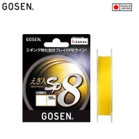 Gosen Egibito PE SP X8 fonott zsinór 0.104mm Yellow Crystal 150m 5.0kg